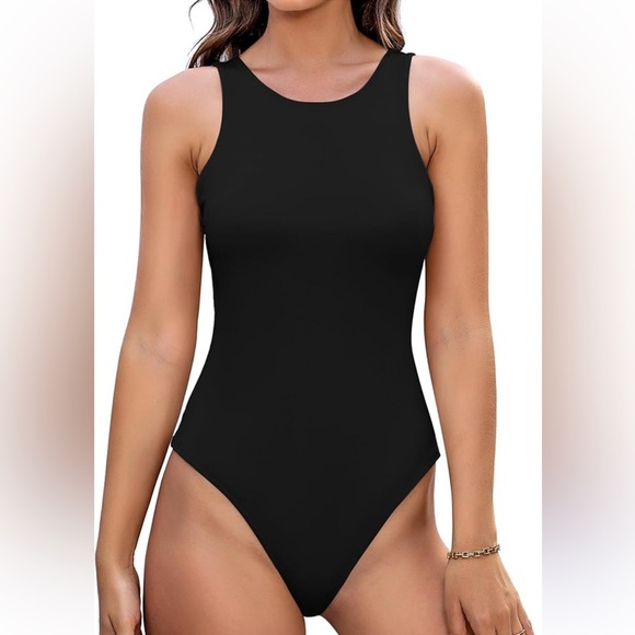 Ardene black soft lined stretchy bodysuit women's size Small - Picture 1 of 10
